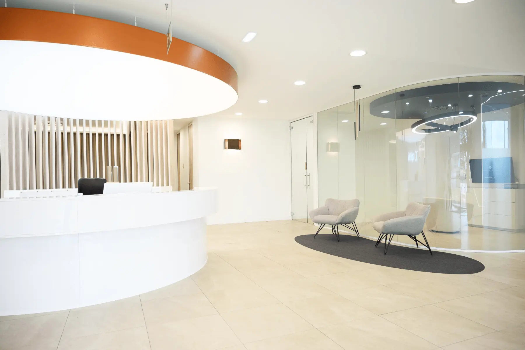 Espace d'accueil de la clinique CapilClinic